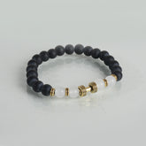 Beads Black & White Bracelet Dumbbell Design